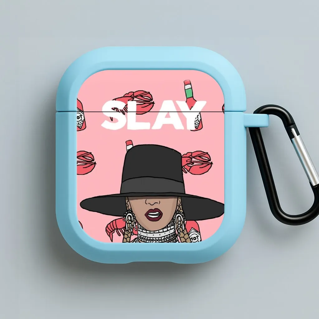 Slay - Queen B Cartoon AirPods Case Portable Lifestyle Gear