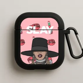 Slay - Queen B Cartoon AirPods Case impact absorbing case