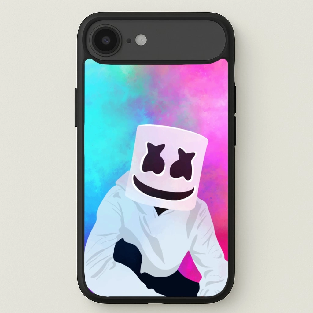 Rainbow White Helmet DJ Phone Case Elegant Pattern Design Casual Design