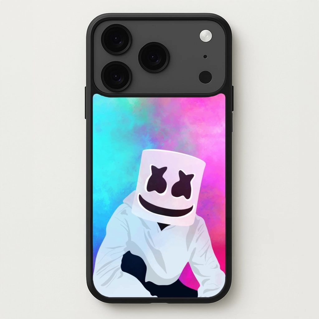 Rainbow White Helmet DJ Phone Case Flexible Design