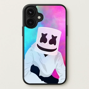 Soft Detail Layer Rainbow White Helmet DJ Phone Case