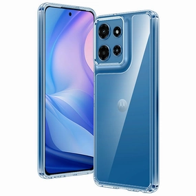 Rugged Frame Smooth Finish FNTCASE for Moto G Power 5G 2025 6.8 inch Clear Case: Wireless Charging Anti Yellowing Shockproof Phone Case