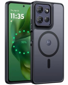 FNTCASE for Moto G Power 5G 2025 6.8 Inch Phone Case: Magnetic Translucent Matte Shockproof Slim Phone Cover - Military Grade Drop Proof Hard Back Anti-Fingerprint Protective Case Minimal Grip