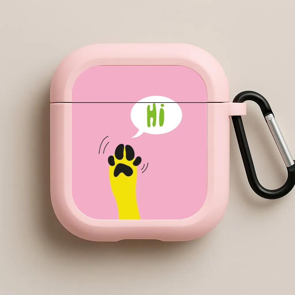 anti fingerprint airpods shield Trendy Tech Organizer Hi - Dog Patterns AirPods Case