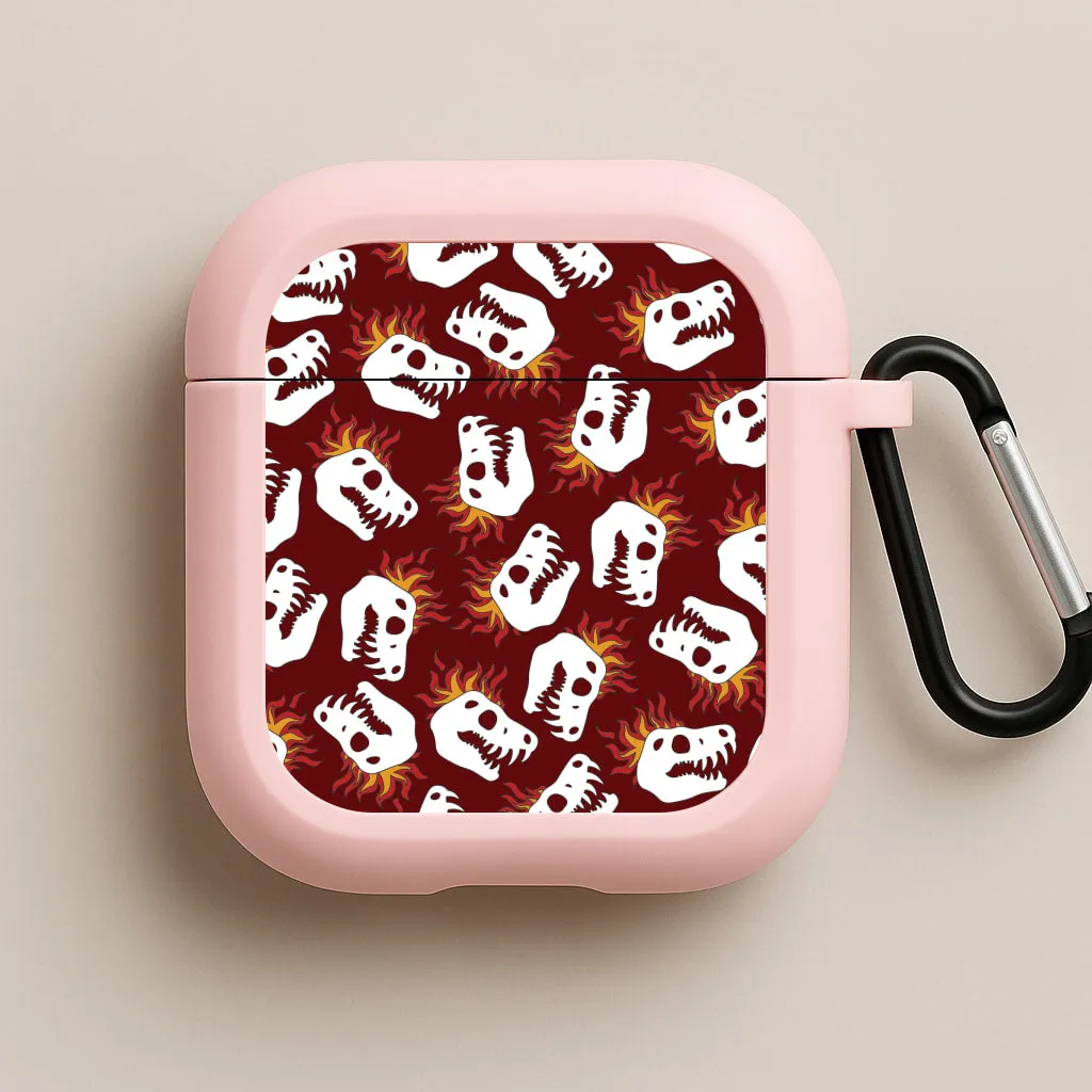 Bone Pattern - Dinosaurs AirPods Case lightweight neon commuter airpods protector luxury handmade silicone airpods case