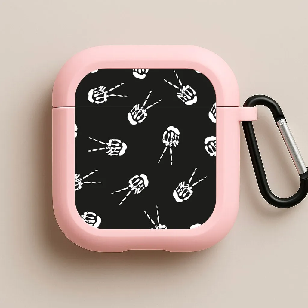 Soft Silicone Pouch Skeleton Fingers - Halloween AirPods Case
