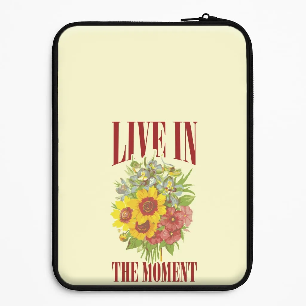 Flexible Grip Texture Live In The Moment  Laptop Sleeve