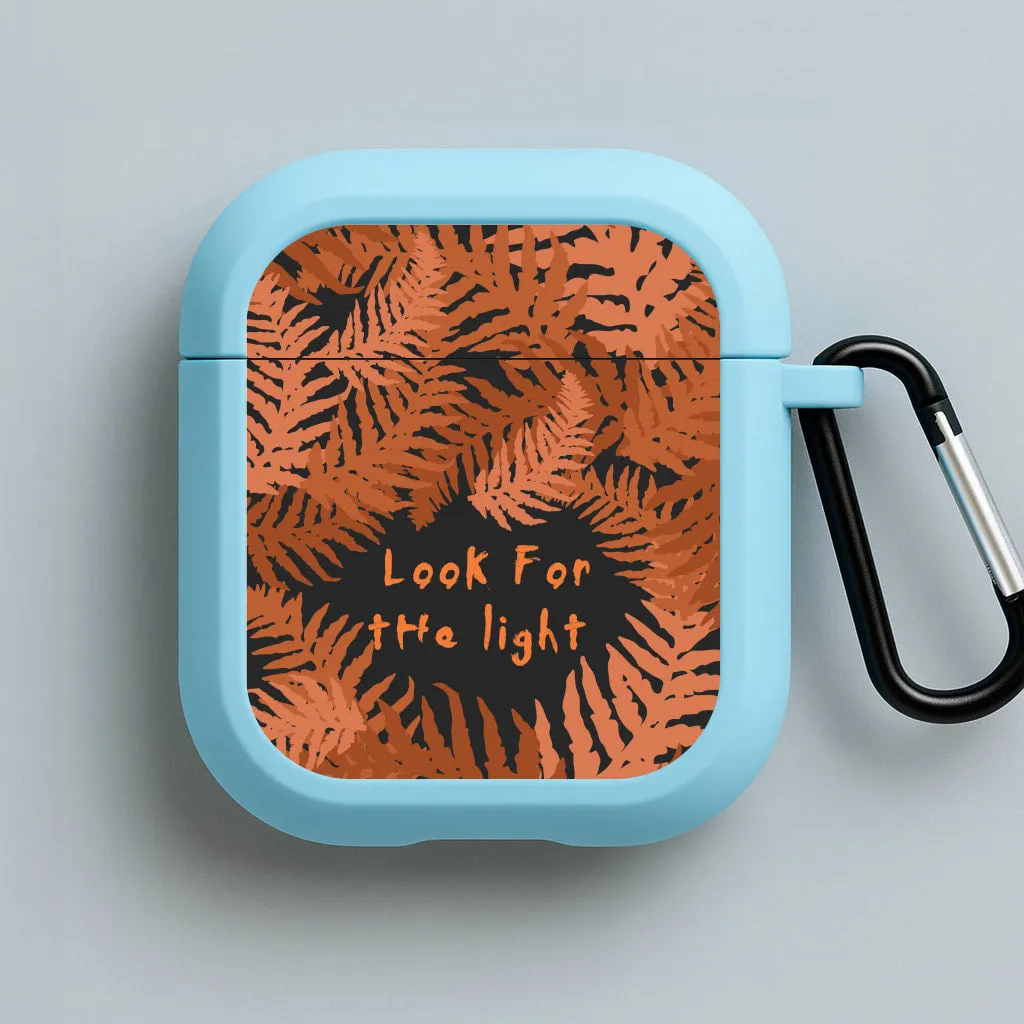 Look For The Light Fern Pattern AirPods Case Portable Rubber Shell lightweight neon pocket airpods protector