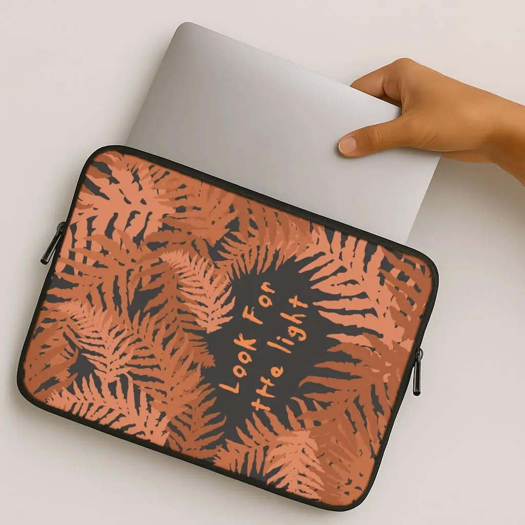 Look For The Light Fern Pattern Laptop Sleeve Luxury Texture