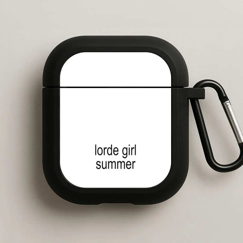 Lorde Girl Summer AirPods Case Stylish Gift Idea minimal design protector