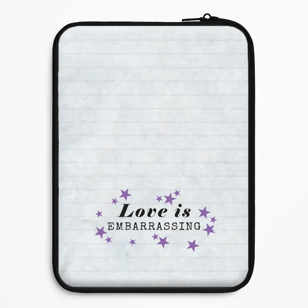 Minimal Surface Heat dissipation Love Is Embarrassing Note Laptop Sleeve