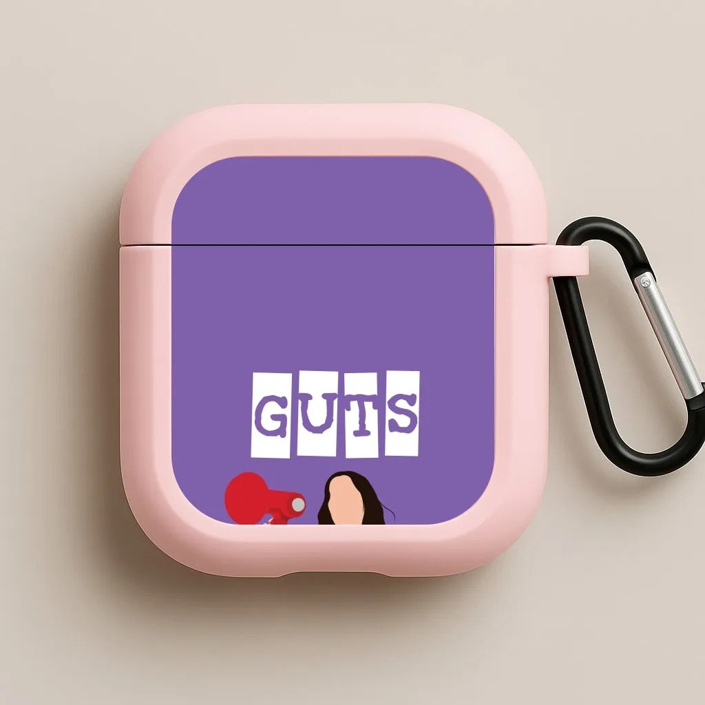 dustproof storage protector Minimal Compact Shell Olivia Red Megaphone AirPods Case