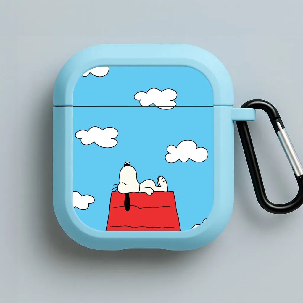 Cartoon Beagle Sleeping AirPods Case water resistant travel protector