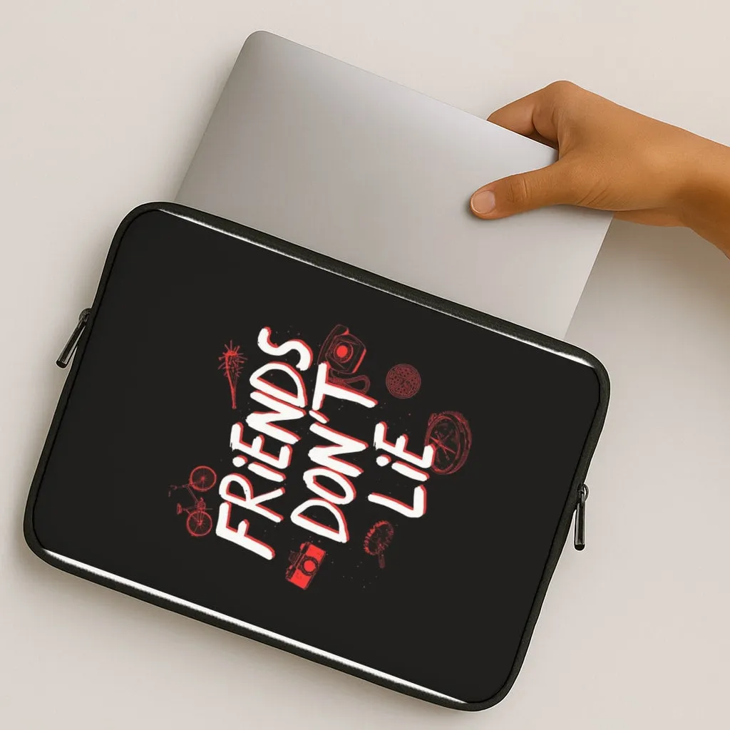 Soft touch finish Slim Protection Friends Don't Lie Laptop Sleeve