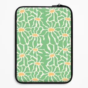 Elegant Detail Green Flowers - Summer Laptop Sleeve