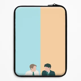 Luxury Layer Texture Creative Accent Blue And Yellow - Heart TV Laptop Sleeve