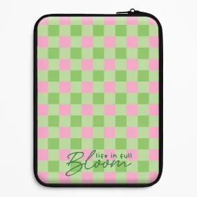 Bold colors Light Touch Life In Full Bloom Checkered Laptop Sleeve