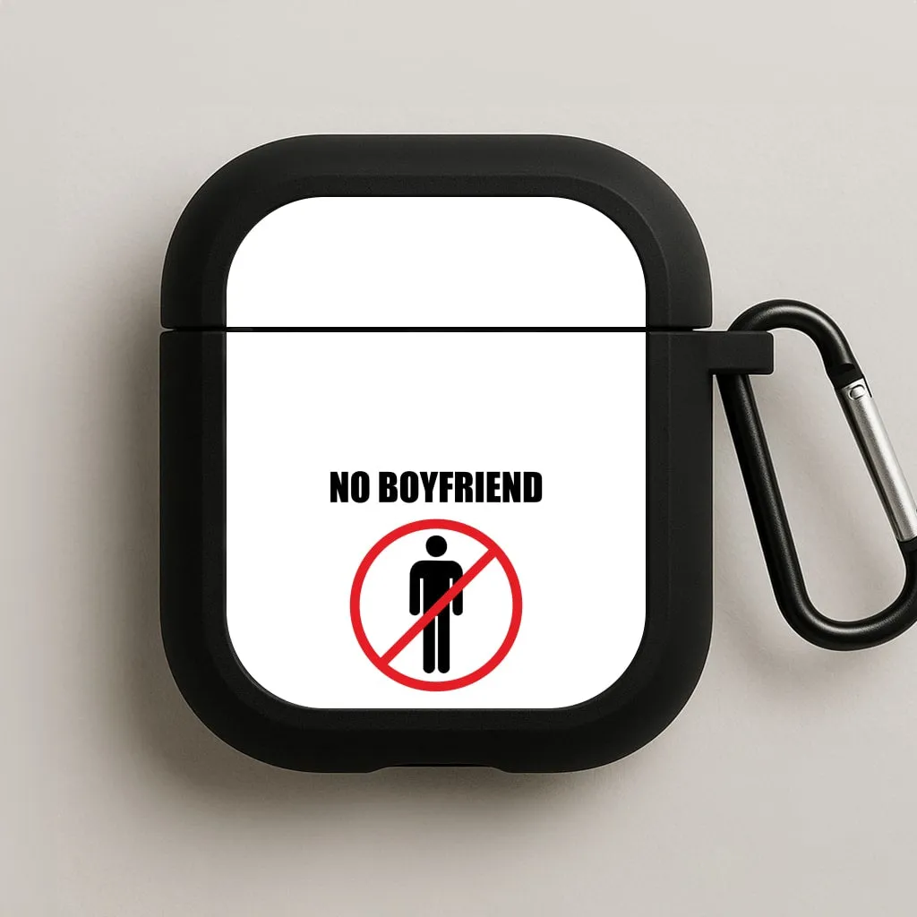 Creative Silicone Case Durable Daily Case No Boyfriend No Problem AirPods Case