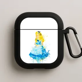lightweight commuter silicone airpods shell Watercolour Alice in Wonderland Fairytale AirPods Case