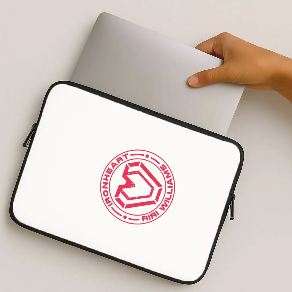 Vivid Detail Premium Form Metal Heart Riri Laptop Sleeve