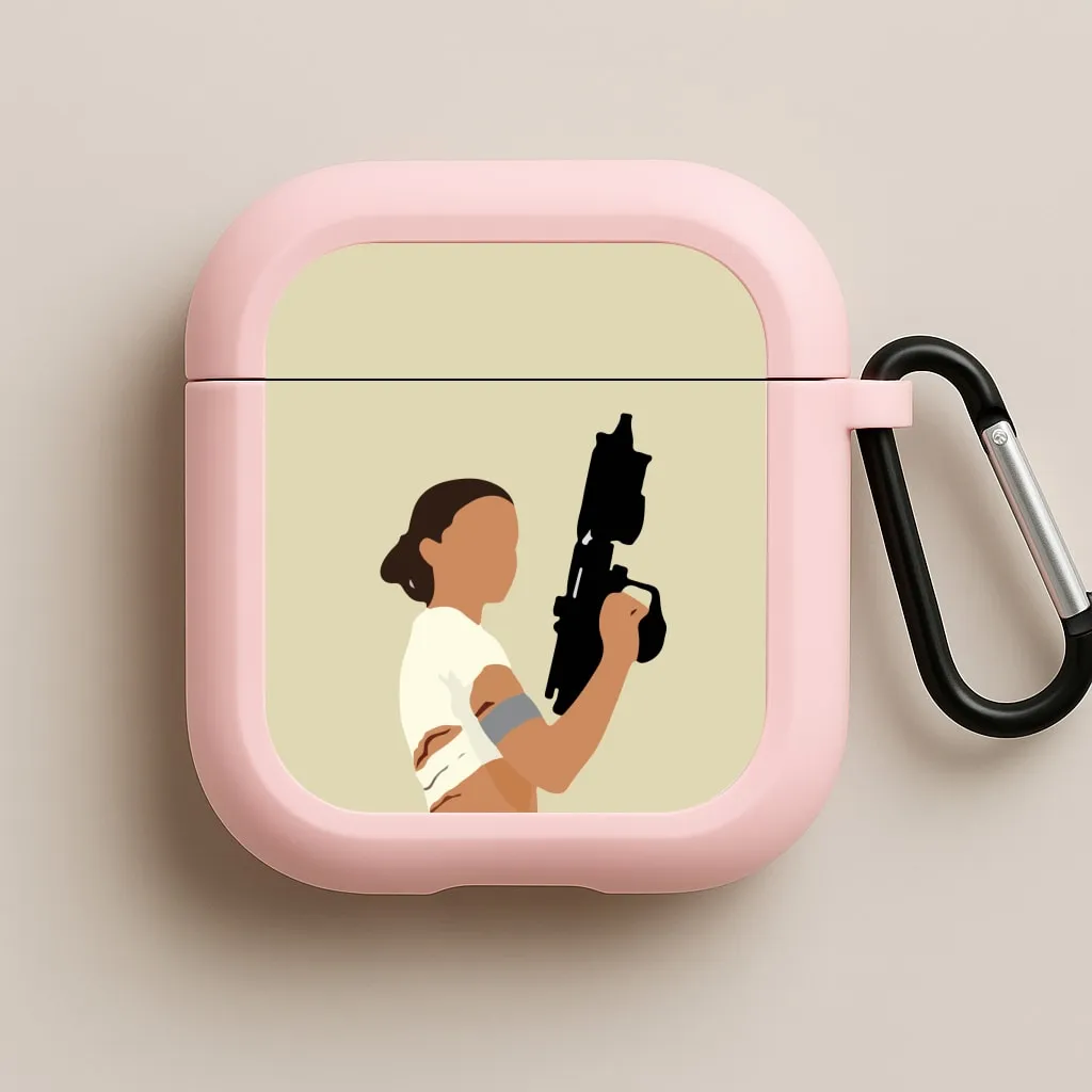 Leia With Gun AirPods Case fashion street style airpods case Fashion Travel Organizer