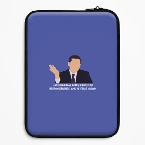 I Am Running Away From My Responsibilities Laptop Sleeve Vivid Pattern Soft Shape