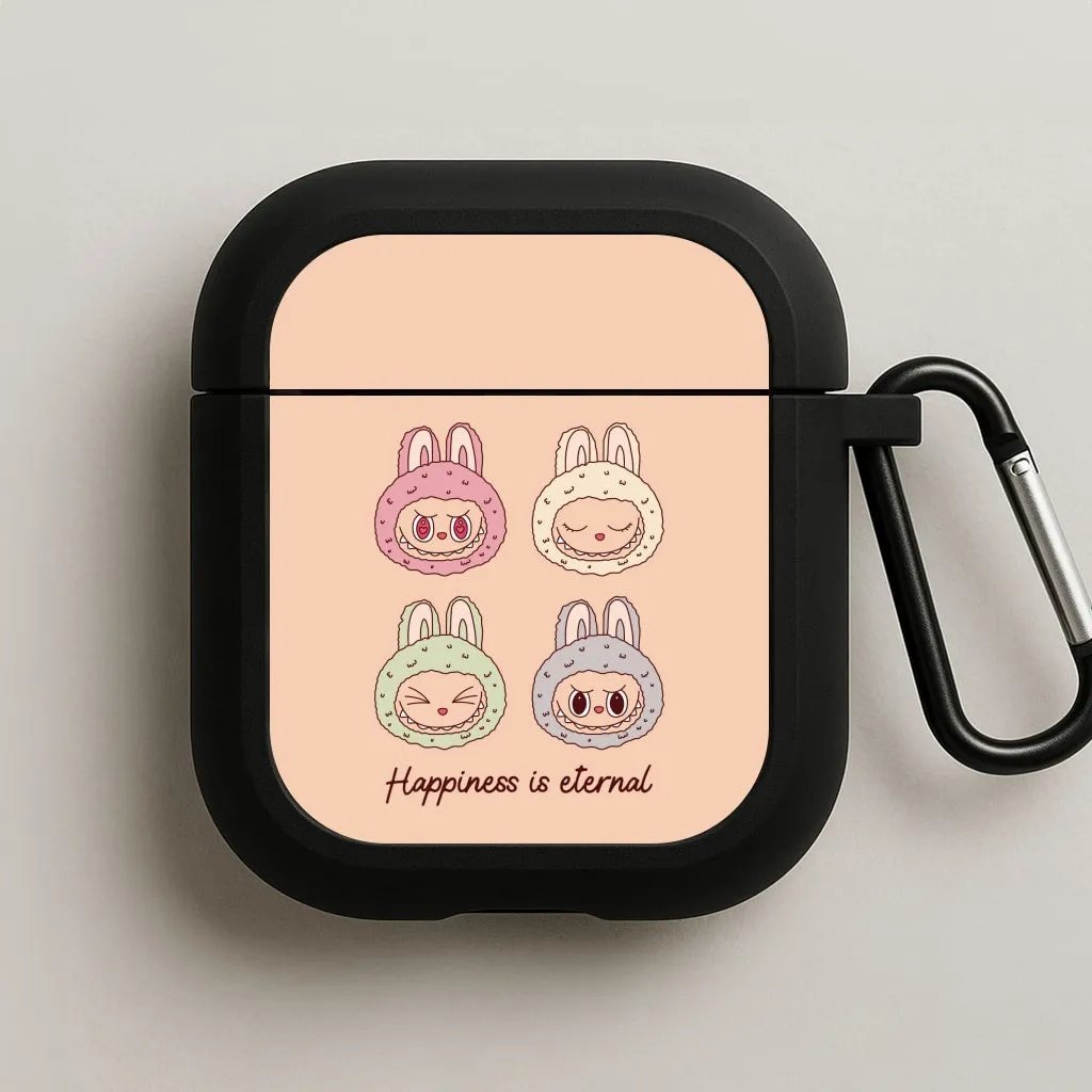 Portable Gadget Cover Universal Fit Shell Happiness Is Eternal Monsters AirPods Case