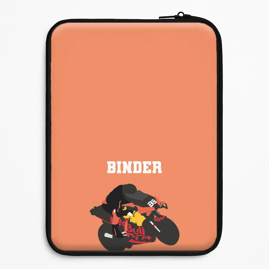 Color Accent Polished Detail Edge Binder - Motorbike Laptop Sleeve