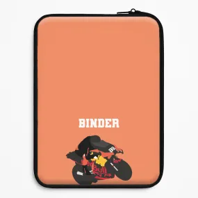 Color Accent Polished Detail Edge Binder - Motorbike Laptop Sleeve