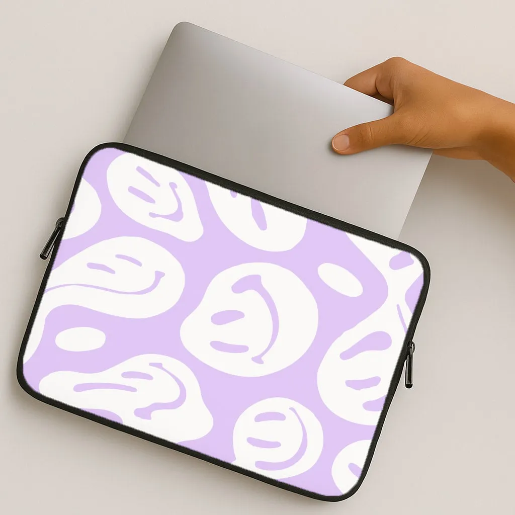 Soft Interior Trippn Smiley - Purple Laptop Sleeve