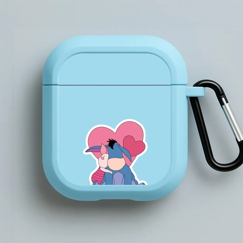 Donkey and Pig Valentine's AirPods Case magnetic flip airpods case vintage neon leather airpods case