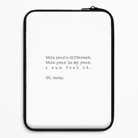 This Year's Different - Eddie Munson Stranger Laptop Sleeve Textured Comfort Minimal Build Texture