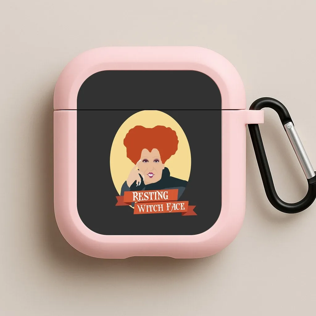 Resting Witch Face - Hocus Halloween AirPods Case eco silicone protector