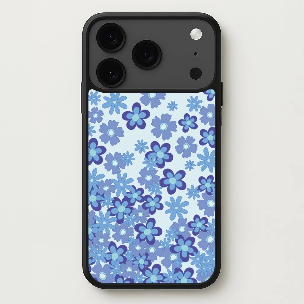 Blue Flowers - Floral Patterns Phone Case Compact Texture Layer Matte Feel Texture