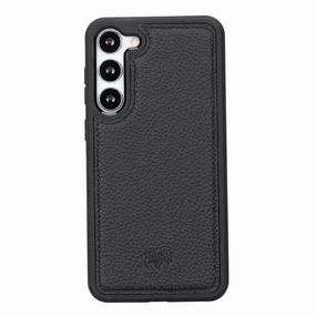 Slim Profile York Leather Snap-On Case - Galaxy S23 Plus, Pebble Black
