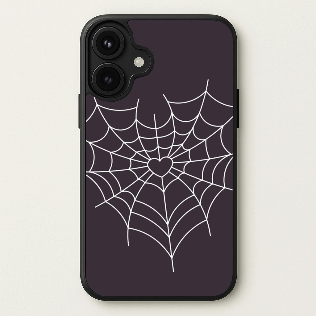 Spiderweb Hearts I Phone Case Soft Grip Layer Youth Style