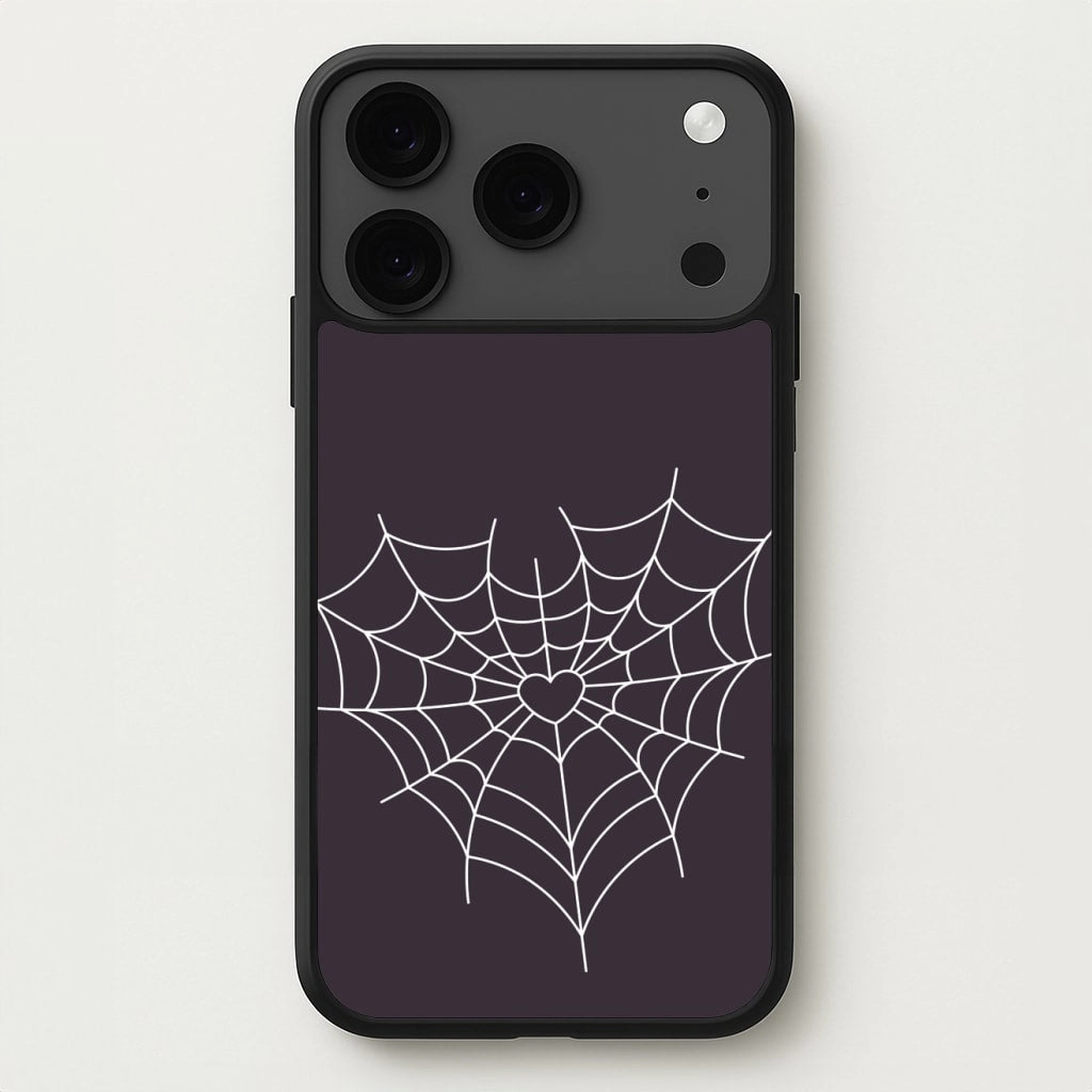 Spiderweb Hearts I Phone Case Flexible frame