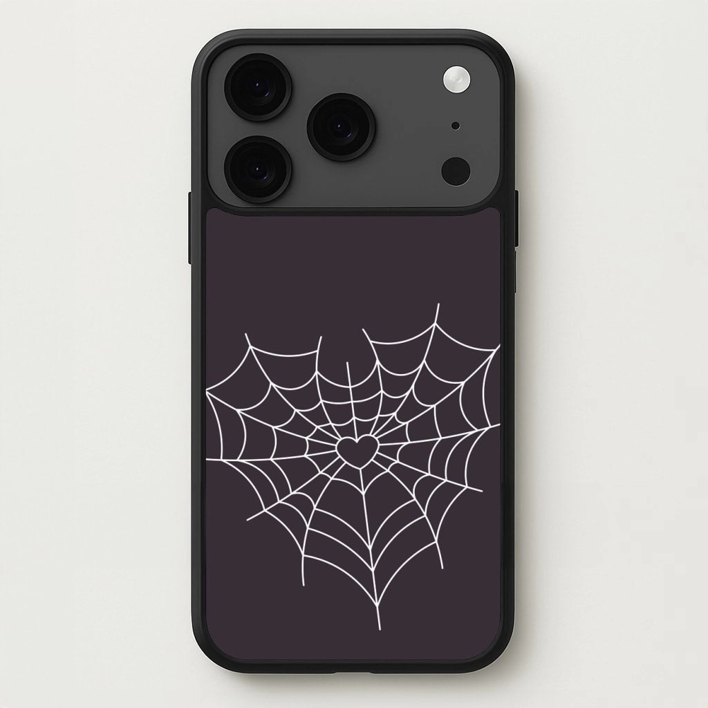 Spiderweb Hearts I Phone Case Comfort Texture Layer