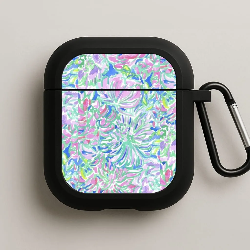 Colourful Floral Painting AirPods Case Custom Design Texture