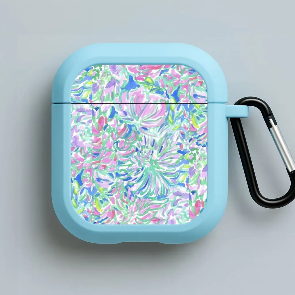 Durable Gadget Holder Colourful Floral Painting AirPods Case