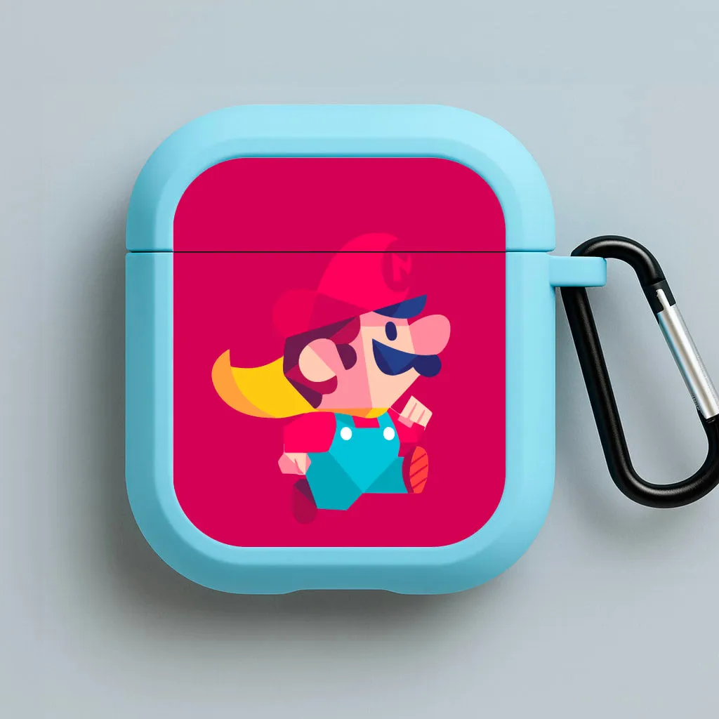 Slim Fit Protector Running Mario - Mario AirPods Case