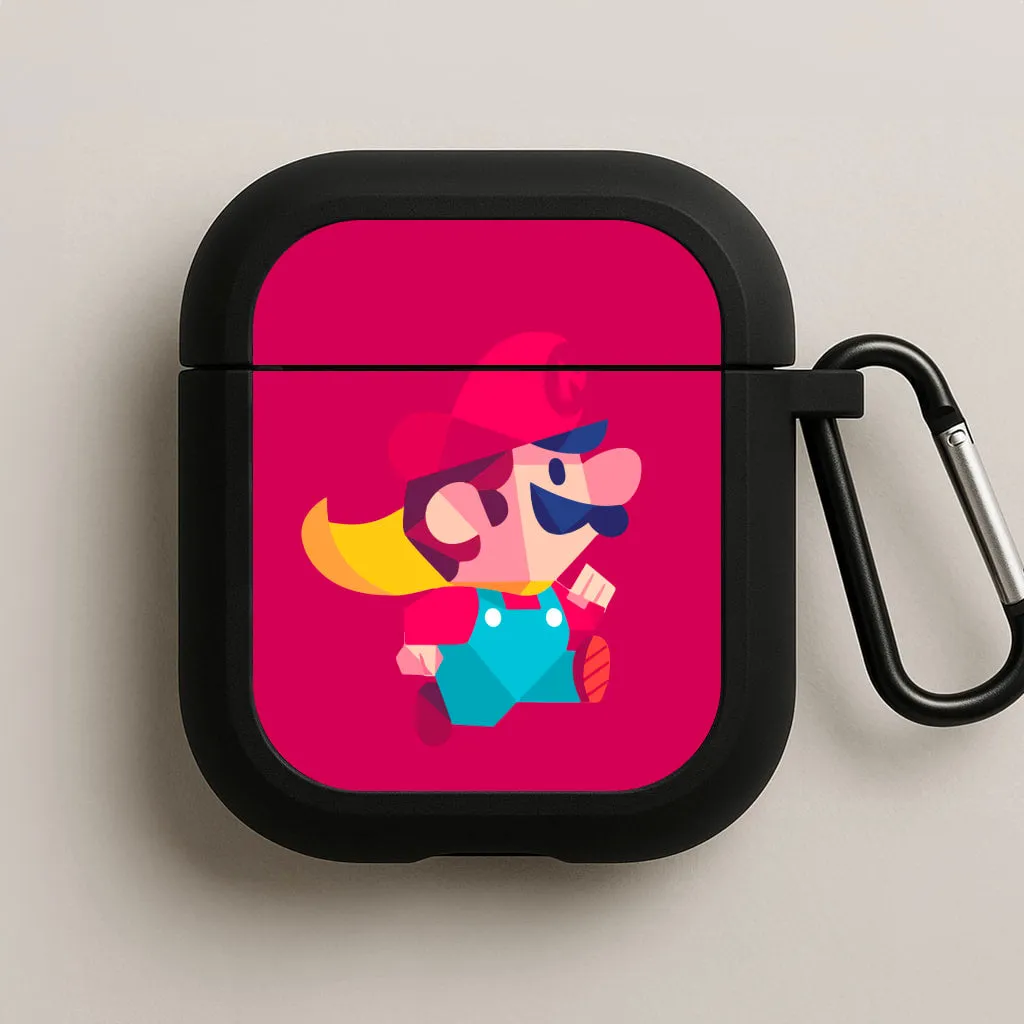 shock resistant gym airpods case Running Mario - Mario AirPods Case