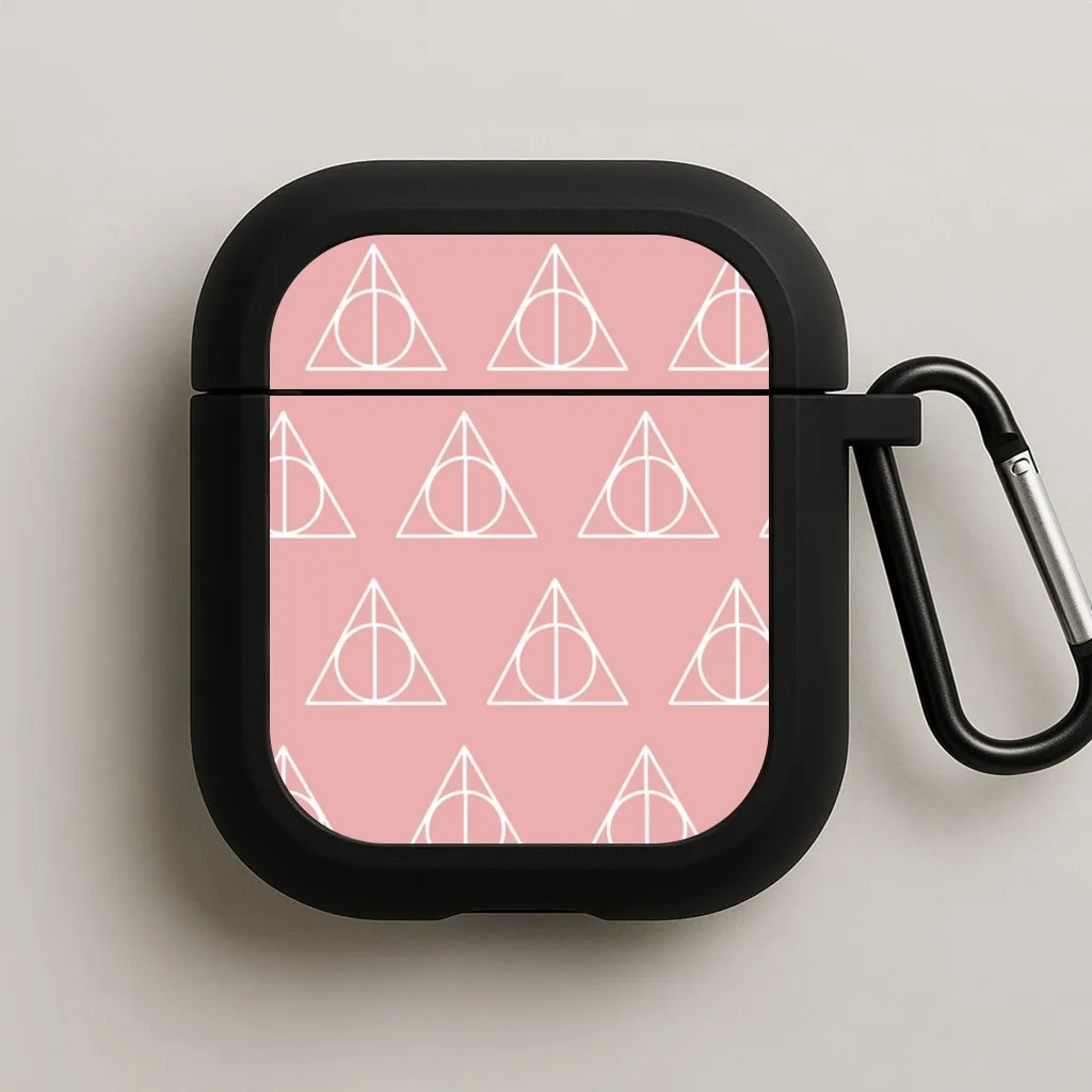 The Deathly Hallows Symbol Pattern AirPods Case Trendy Portable Storage durable commuter pastel airpods cover