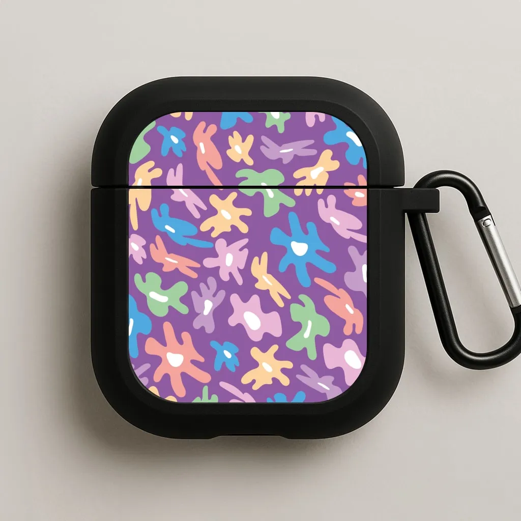 minimal design protector Abstract Flowers- Floral Patterns AirPods Case