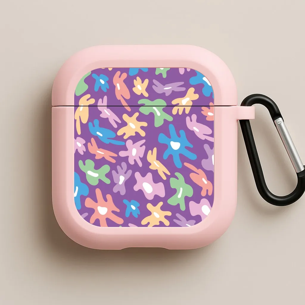 Travel Light Organizer Abstract Flowers- Floral Patterns AirPods Case