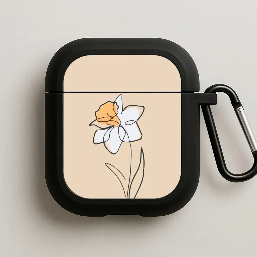 Modern Compact Holder Spring Daffodil AirPods Case