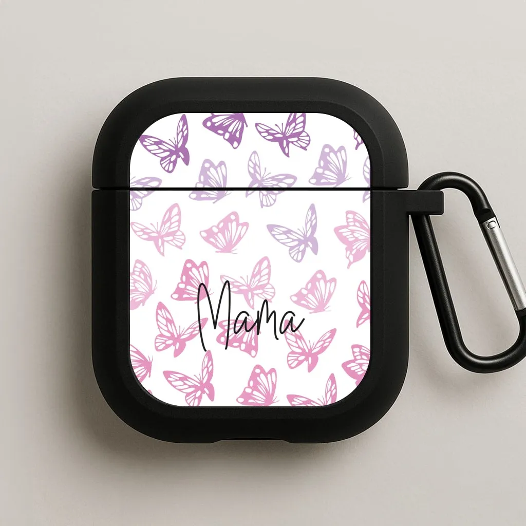 Mama Butterflies - Mother's Day AirPods Case fashion lightweight soft leather shell