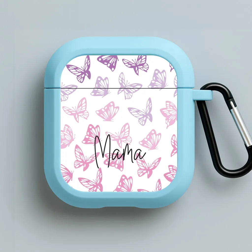 Mama Butterflies - Mother's Day AirPods Case portable gradient commuter handmade leather airpods case transparent airpods shield