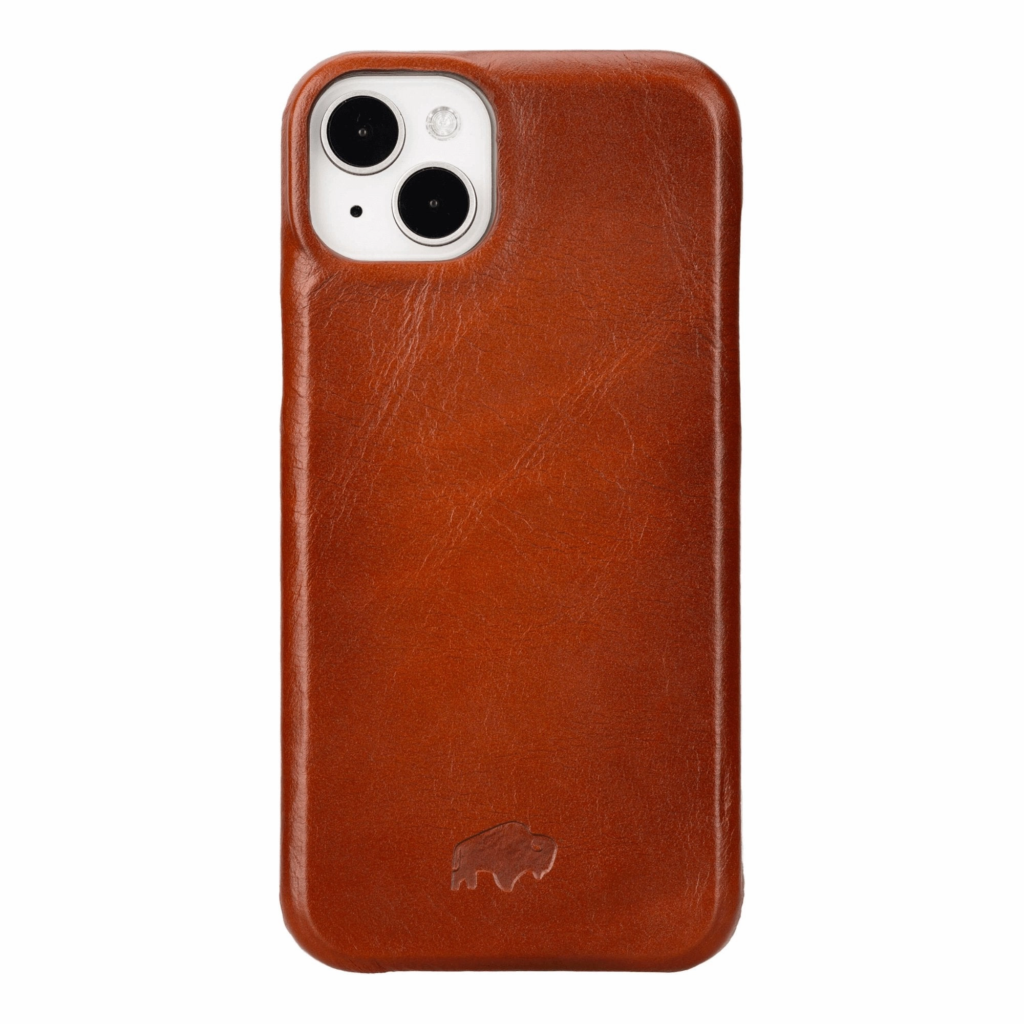Mason Full-Grain Leather MagSafe Case ?C iPhone 15 Plus, Burnished Tan Comfort Finish Layer Impact Guard