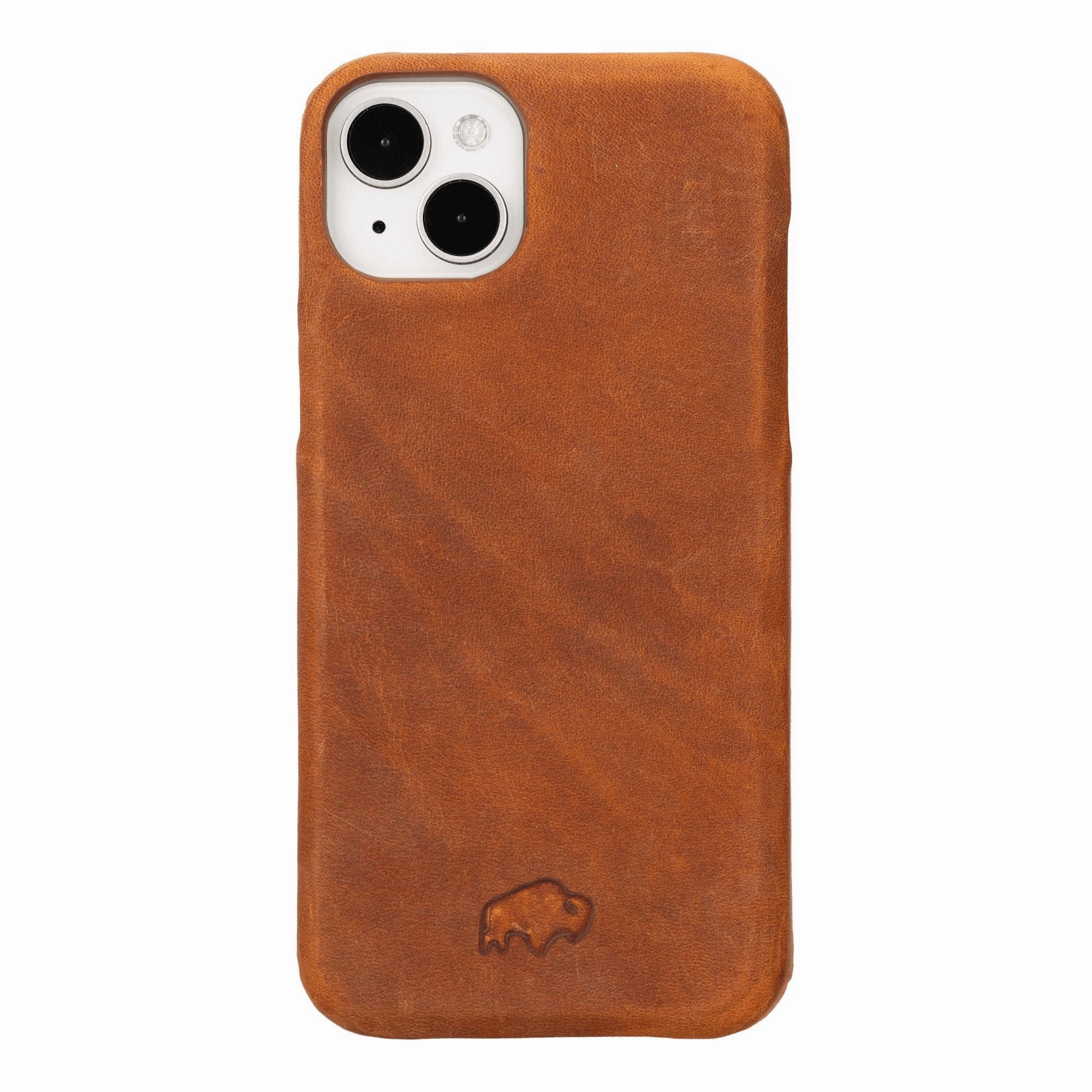 Mason Full-Grain Leather MagSafe Case ?C iPhone 15 Plus, Golden Brown Comfort Fit 3D Effect